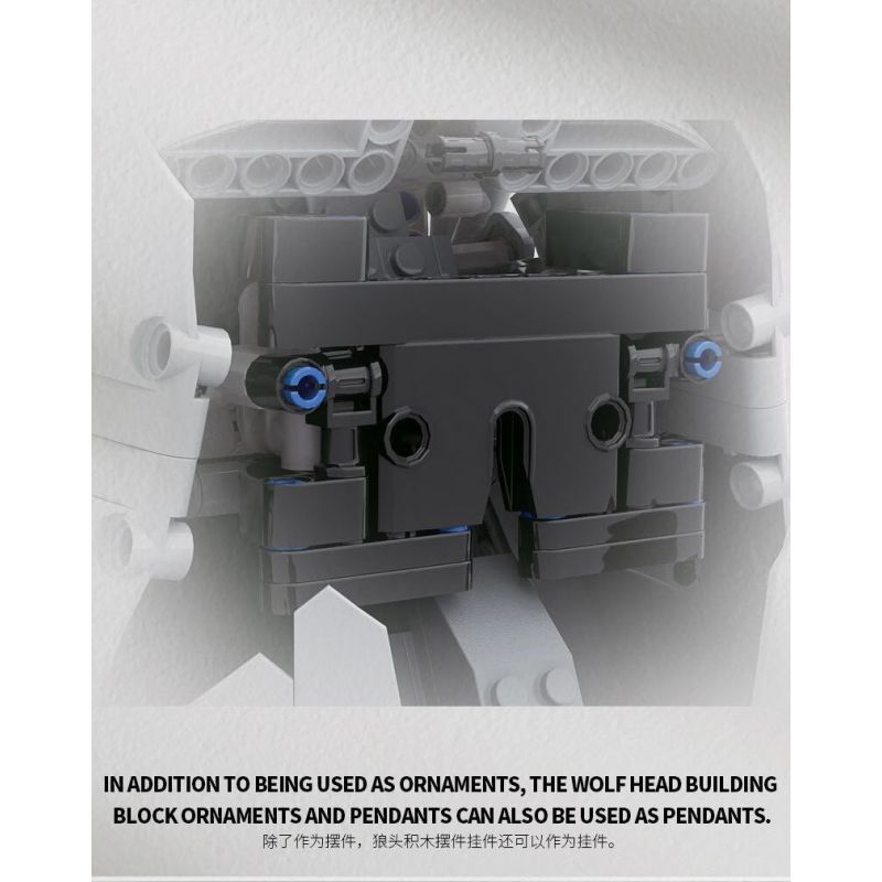 DK 5014 ĐỒ TRANG TRÍ ĐẦU SÓI bộ đồ chơi xếp lắp ráp ghép mô hình Arts & Crafts WOLF HEAD 992 khối