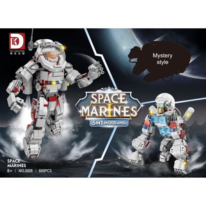 DK 5028 LÍNH NGÔI SAO bộ đồ chơi xếp lắp ráp ghép mô hình Creator SPACE MARINES Sáng Tạo 850 khối