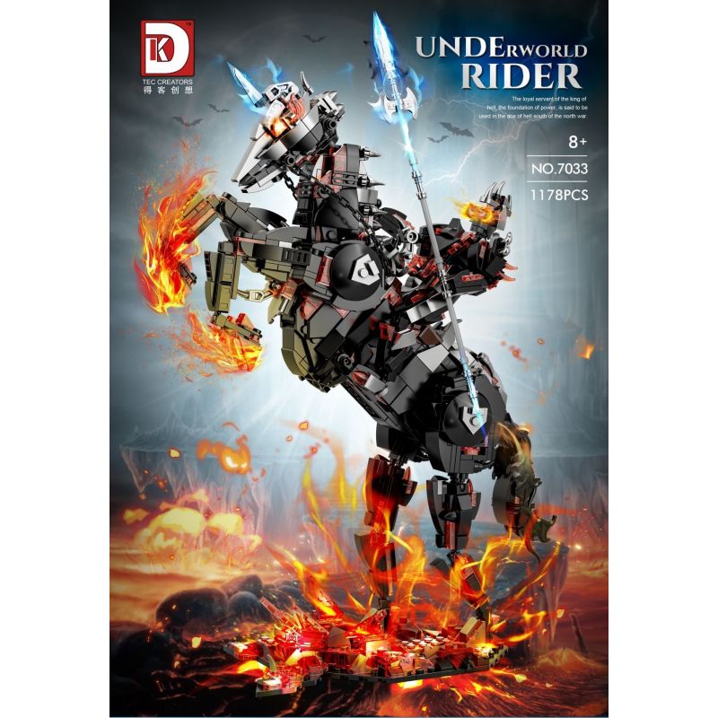DK 7033 KỴ BINH ĐỊA NGỤC bộ đồ chơi xếp lắp ráp ghép mô hình UNDERWORLD RIDER 1178 khối