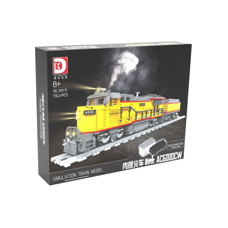 DK 80019 ĐẦU MÁY DIESEL AC6000CW bộ đồ chơi xếp lắp ráp ghép mô hình City Thành Phố 1162 khối