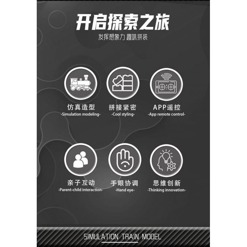 DK 80019 ĐẦU MÁY DIESEL AC6000CW bộ đồ chơi xếp lắp ráp ghép mô hình City Thành Phố 1162 khối