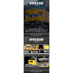 DK 80019 ĐẦU MÁY DIESEL AC6000CW bộ đồ chơi xếp lắp ráp ghép mô hình City Thành Phố 1162 khối