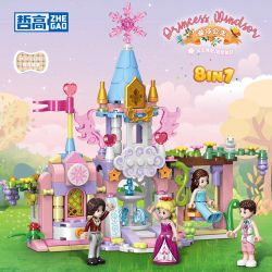 ZHEGAO 921009 CÔNG CHÚA WINDSOR LÂU ĐÀI THU NHỎ bộ đồ chơi xếp lắp ráp ghép mô hình Girl MINI CASTLE Con Gái