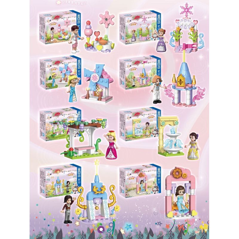 ZHEGAO 921009 CÔNG CHÚA WINDSOR LÂU ĐÀI THU NHỎ bộ đồ chơi xếp lắp ráp ghép mô hình Girl MINI CASTLE Con Gái
