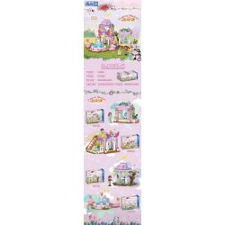 ZHEGAO 921011 CÔNG CHÚA WINDSOR KHU VƯỜN NGỌT NGÀO bộ đồ chơi xếp lắp ráp ghép mô hình Girl SWEET GARDEN Con Gái