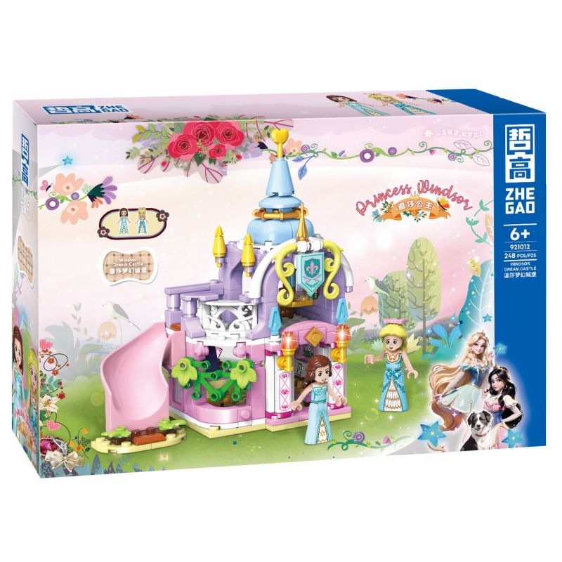 ZHEGAO 921012 CÔNG CHÚA WINDSOR LÂU ĐÀI TƯỞNG TƯỢNG 4 KẾT HỢP bộ đồ chơi xếp lắp ráp ghép mô hình Girl Con Gái 983 khối