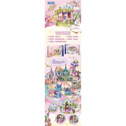 ZHEGAO 921014 VƯƠNG QUỐC BÍ MẬT ĐÁ QUÝ ĐỀN BẠCH TUYẾT bộ đồ chơi xếp lắp ráp ghép mô hình Girl Con Gái 414 khối