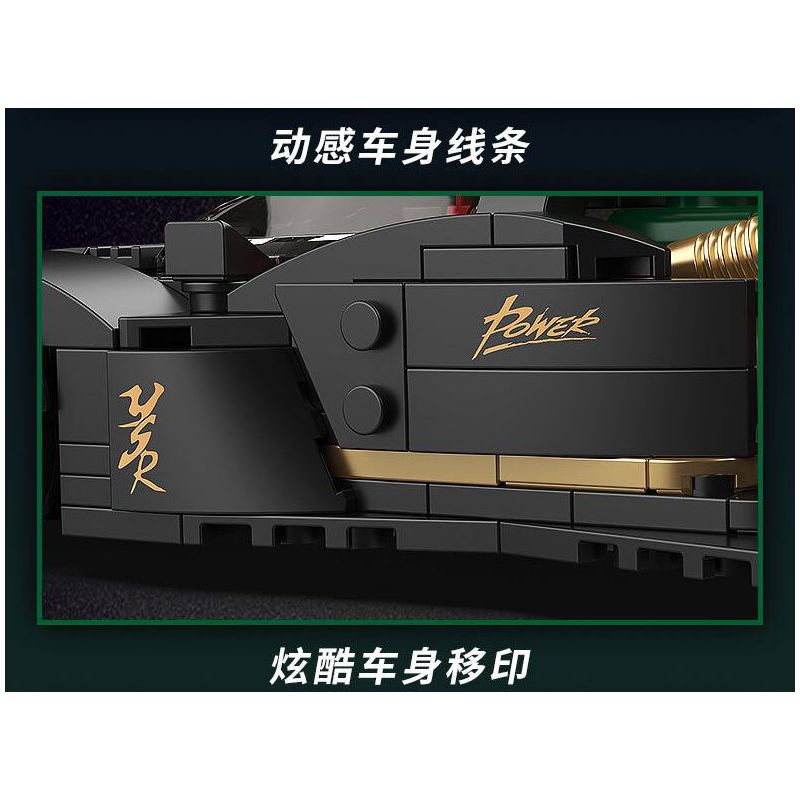 BRICKCOOL KC020 SIÊU XE BIẾN HÌNH BÙNG NỔ FENGCHI XANH ĐẬM tỷ lệ 1:24 bộ đồ chơi xếp lắp ráp ghép mô hình Racers Đua Tốc Độ 331 khối