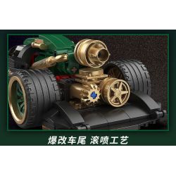 BRICKCOOL KC020 SIÊU XE BIẾN HÌNH BÙNG NỔ FENGCHI XANH ĐẬM tỷ lệ 1:24 bộ đồ chơi xếp lắp ráp ghép mô hình Racers Đua Tốc Độ 331 khối