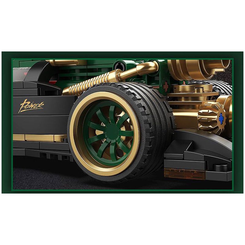 BRICKCOOL KC020 SIÊU XE BIẾN HÌNH BÙNG NỔ FENGCHI XANH ĐẬM tỷ lệ 1:24 bộ đồ chơi xếp lắp ráp ghép mô hình Racers Đua Tốc Độ 331 khối