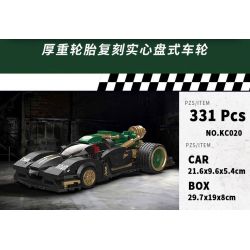 BRICKCOOL KC020 SIÊU XE BIẾN HÌNH BÙNG NỔ FENGCHI XANH ĐẬM tỷ lệ 1:24 bộ đồ chơi xếp lắp ráp ghép mô hình Racers Đua Tốc Độ 331 khối