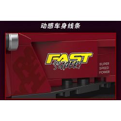 BRICKCOOL KC021 SỬA ĐỔI SIÊU XE BÓNG ĐỎ tỷ lệ 1:24 bộ đồ chơi xếp lắp ráp ghép mô hình Racers Đua Tốc Độ 311 khối