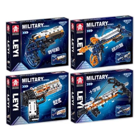 LE YI 69018 SÚNG 4 LOẠI BẮN PHÁO SÁNG NỎ CHIẾN THUẬT TYPE 92 bộ đồ chơi xếp lắp ráp ghép mô hình Military Army Quân Sự Bộ Đội 833 khối