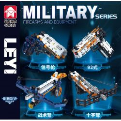 LE YI 69018 SÚNG 4 LOẠI BẮN PHÁO SÁNG NỎ CHIẾN THUẬT TYPE 92 bộ đồ chơi xếp lắp ráp ghép mô hình Military Army Quân Sự Bộ Đội 833 khối