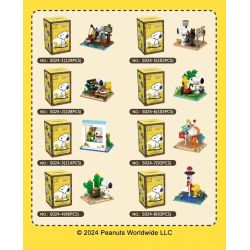 CACO S024 SNOOPY 8 PHONG CÁCH bộ đồ chơi xếp lắp ráp ghép mô hình Movie & Game PEANUTS SNOOPY Phim Và Trò Chơi 838 khối