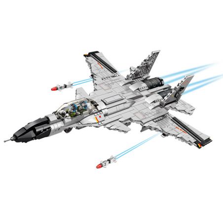 LE YI 82006 MÁY BAY CHIẾN ĐẤU J-15 bộ đồ chơi xếp lắp ráp ghép mô hình Military Army J-15 FIGHTER AIRCRAFT Quân Sự Bộ Đội 1252 khối
