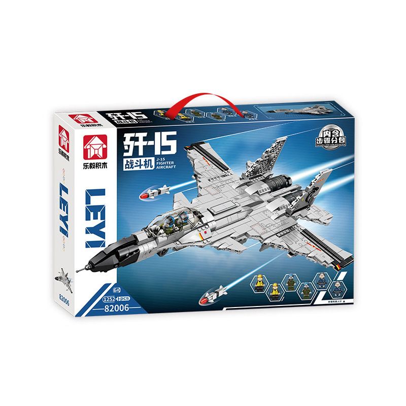 LE YI 82006 MÁY BAY CHIẾN ĐẤU J-15 bộ đồ chơi xếp lắp ráp ghép mô hình Military Army J-15 FIGHTER AIRCRAFT Quân Sự Bộ Đội 1252 khối