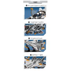 LE YI 82006 MÁY BAY CHIẾN ĐẤU J-15 bộ đồ chơi xếp lắp ráp ghép mô hình Military Army J-15 FIGHTER AIRCRAFT Quân Sự Bộ Đội 1252 khối
