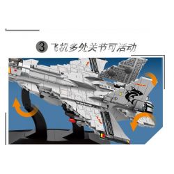 LE YI 82006 MÁY BAY CHIẾN ĐẤU J-15 bộ đồ chơi xếp lắp ráp ghép mô hình Military Army J-15 FIGHTER AIRCRAFT Quân Sự Bộ Đội 1252 khối