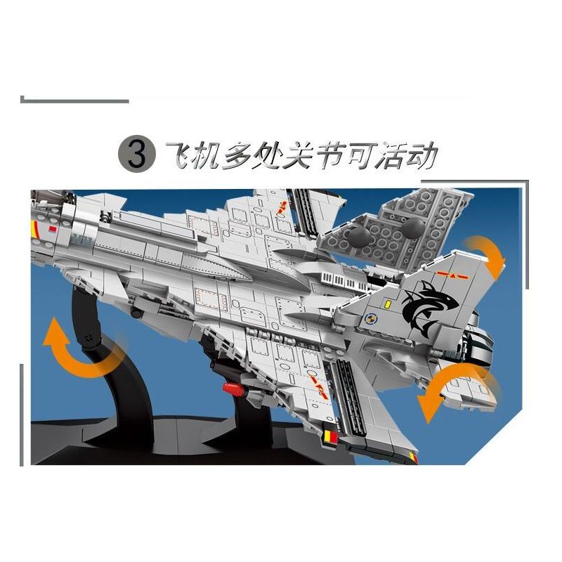 LE YI 82006 MÁY BAY CHIẾN ĐẤU J-15 bộ đồ chơi xếp lắp ráp ghép mô hình Military Army J-15 FIGHTER AIRCRAFT Quân Sự Bộ Đội 1252 khối