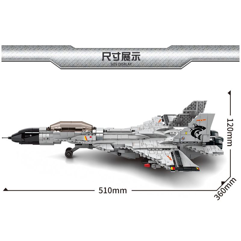 LE YI 82006 MÁY BAY CHIẾN ĐẤU J-15 bộ đồ chơi xếp lắp ráp ghép mô hình Military Army J-15 FIGHTER AIRCRAFT Quân Sự Bộ Đội 1252 khối
