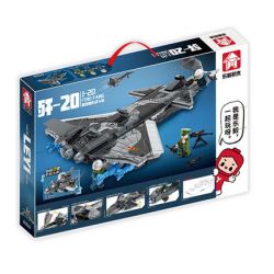 LE YI 81016 TIÊM KÍCH J-20 bộ đồ chơi xếp lắp ráp ghép mô hình Military Army J-20 FIGHTER AIRCRAFT Quân Sự Bộ Đội 618 khối