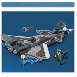 LE YI 81016 TIÊM KÍCH J-20 bộ đồ chơi xếp lắp ráp ghép mô hình Military Army J-20 FIGHTER AIRCRAFT Quân Sự Bộ Đội 618 khối