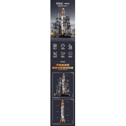 KOZOSHA D2201 2201 NGÀNH CÔNG NGHIỆP CỐT LÕI TRẠM PHÓNG TÊN LỬA bộ đồ chơi xếp lắp ráp ghép mô hình City Thành Phố 2166 khối