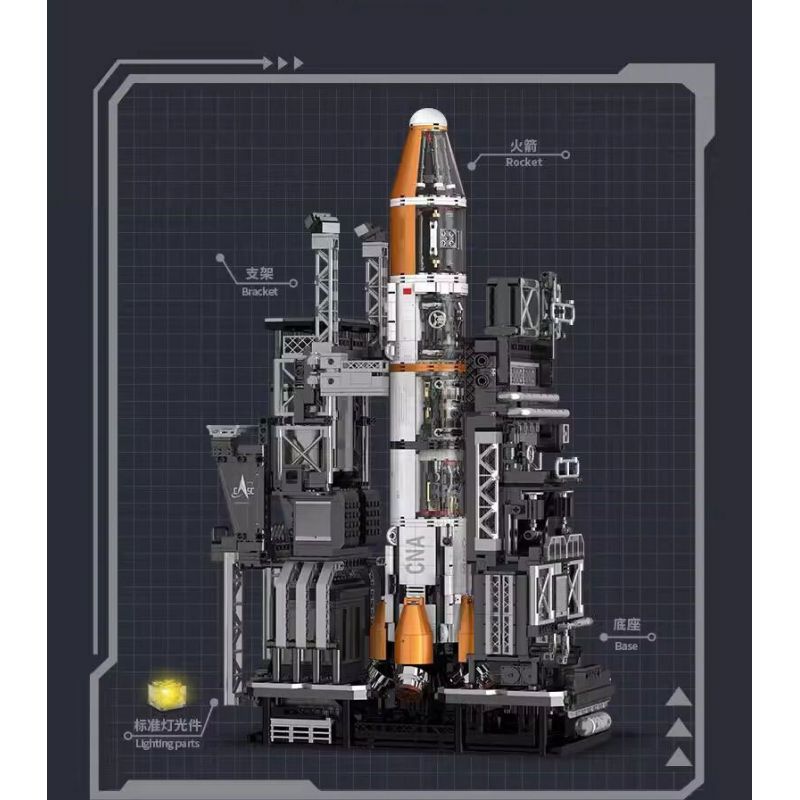 KOZOSHA D2201 2201 NGÀNH CÔNG NGHIỆP CỐT LÕI TRẠM PHÓNG TÊN LỬA bộ đồ chơi xếp lắp ráp ghép mô hình City Thành Phố 2166 khối