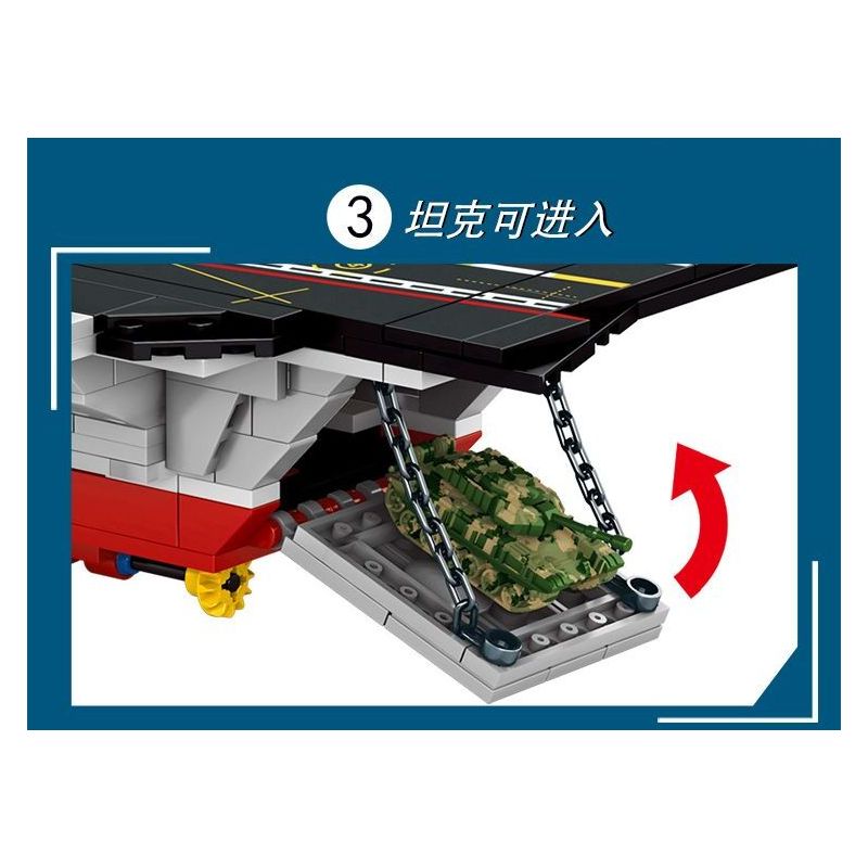 LE YI 92001 TÀU SÂN BAY SƠN ĐÔNG bộ đồ chơi xếp lắp ráp ghép mô hình Military Army Quân Sự Bộ Đội 2006 khối