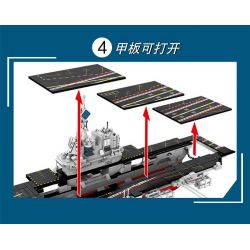 LE YI 92001 TÀU SÂN BAY SƠN ĐÔNG bộ đồ chơi xếp lắp ráp ghép mô hình Military Army Quân Sự Bộ Đội 2006 khối