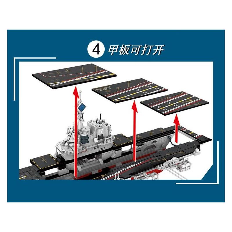 LE YI 92001 TÀU SÂN BAY SƠN ĐÔNG bộ đồ chơi xếp lắp ráp ghép mô hình Military Army Quân Sự Bộ Đội 2006 khối