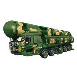 LE YI 88003 XE TÊN LỬA ĐẠN ĐẠO DONGFENG 41 bộ đồ chơi xếp lắp ráp ghép mô hình Military Army DF-41 BALLISTIC MISSILE Quân Sự Bộ Đội 350 khối