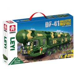 LE YI 88003 XE TÊN LỬA ĐẠN ĐẠO DONGFENG 41 bộ đồ chơi xếp lắp ráp ghép mô hình Military Army DF-41 BALLISTIC MISSILE Quân Sự Bộ Đội 350 khối