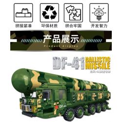 LE YI 88003 XE TÊN LỬA ĐẠN ĐẠO DONGFENG 41 bộ đồ chơi xếp lắp ráp ghép mô hình Military Army DF-41 BALLISTIC MISSILE Quân Sự Bộ Đội 350 khối