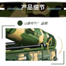 LE YI 88003 XE TÊN LỬA ĐẠN ĐẠO DONGFENG 41 bộ đồ chơi xếp lắp ráp ghép mô hình Military Army DF-41 BALLISTIC MISSILE Quân Sự Bộ Đội 350 khối