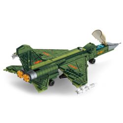 LE YI 81017 MÁY BAY CHIẾN ĐẤU PHẢN LỰC SIÊU THANH HẠNG NHẸ J-7 bộ đồ chơi xếp lắp ráp ghép mô hình Military Army J-20 LIGHT Quân Sự Bộ Đội 686 khối