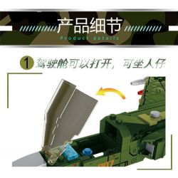 LE YI 81017 MÁY BAY CHIẾN ĐẤU PHẢN LỰC SIÊU THANH HẠNG NHẸ J-7 bộ đồ chơi xếp lắp ráp ghép mô hình Military Army J-20 LIGHT Quân Sự Bộ Đội 686 khối