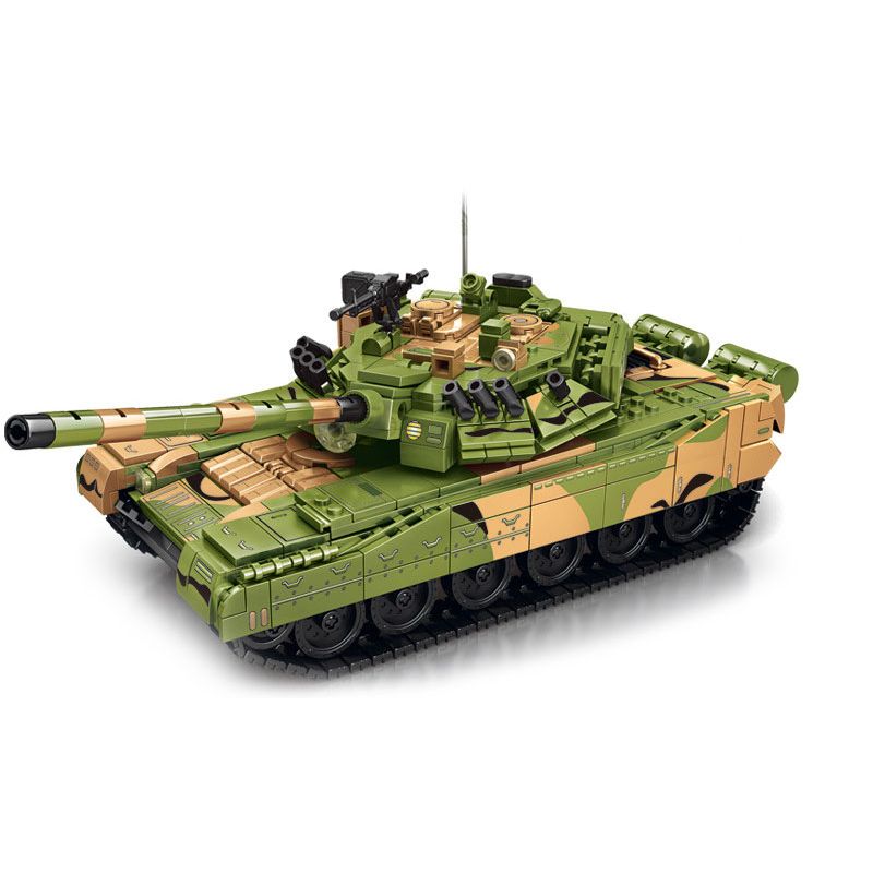 LE YI 66015 non Lego XE TĂNG CHIẾN ĐẤU CHỦ LỰC T80U bộ đồ chơi xếp lắp ráp ghép mô hình Military Army T-80U DEFENCE FOR PEACE Quân Sự Bộ Đội 1356 khối