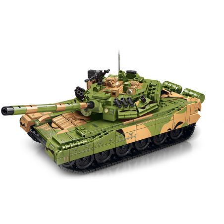 LE YI 66015 XE TĂNG CHIẾN ĐẤU CHỦ LỰC T80U bộ đồ chơi xếp lắp ráp ghép mô hình Military Army T-80U DEFENCE FOR PEACE Quân Sự Bộ Đội 1356 khối