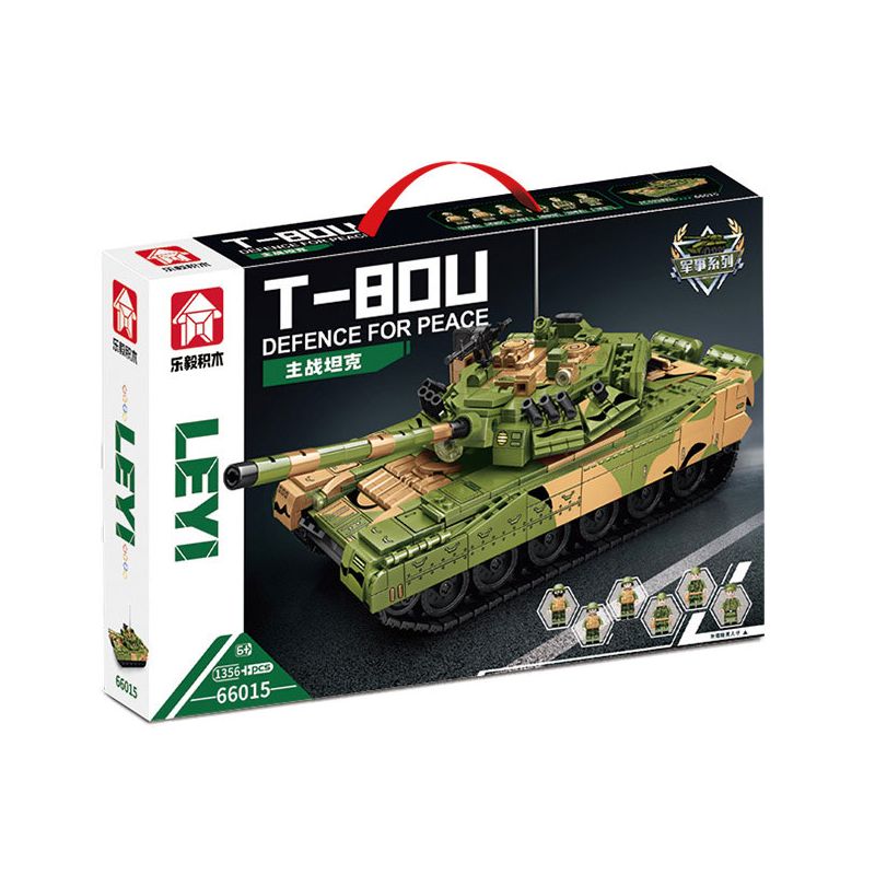 LE YI 66015 XE TĂNG CHIẾN ĐẤU CHỦ LỰC T80U bộ đồ chơi xếp lắp ráp ghép mô hình Military Army T-80U DEFENCE FOR PEACE Quân Sự Bộ Đội 1356 khối