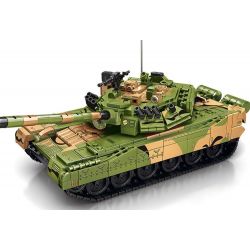 LE YI 66015 XE TĂNG CHIẾN ĐẤU CHỦ LỰC T80U bộ đồ chơi xếp lắp ráp ghép mô hình Military Army T-80U DEFENCE FOR PEACE Quân Sự Bộ Đội 1356 khối