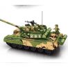 LE YI 66015 XE TĂNG CHIẾN ĐẤU CHỦ LỰC T80U bộ đồ chơi xếp lắp ráp ghép mô hình Military Army T-80U DEFENCE FOR PEACE Quân Sự Bộ Đội 1356 khối