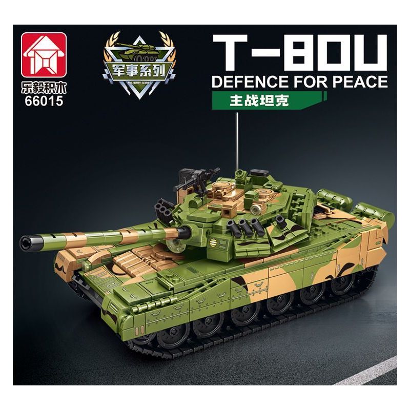 LE YI 66015 XE TĂNG CHIẾN ĐẤU CHỦ LỰC T80U bộ đồ chơi xếp lắp ráp ghép mô hình Military Army T-80U DEFENCE FOR PEACE Quân Sự Bộ Đội 1356 khối