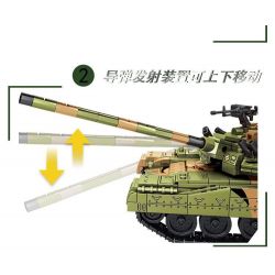 LE YI 66015 XE TĂNG CHIẾN ĐẤU CHỦ LỰC T80U bộ đồ chơi xếp lắp ráp ghép mô hình Military Army T-80U DEFENCE FOR PEACE Quân Sự Bộ Đội 1356 khối