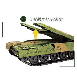 LE YI 66015 XE TĂNG CHIẾN ĐẤU CHỦ LỰC T80U bộ đồ chơi xếp lắp ráp ghép mô hình Military Army T-80U DEFENCE FOR PEACE Quân Sự Bộ Đội 1356 khối