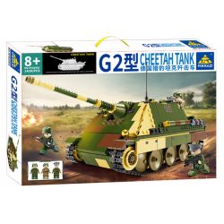 Kazi KY82061 82061 PHÁO CHỐNG TĂNG PANTHER G2 CỦA ĐỨC bộ đồ chơi xếp lắp ráp ghép mô hình Military Army G2 CHEETAH TANK Quân Sự Bộ Đội 1420 khối
