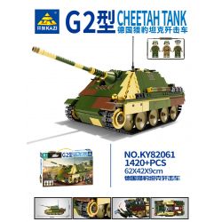 Kazi KY82061 82061 PHÁO CHỐNG TĂNG PANTHER G2 CỦA ĐỨC bộ đồ chơi xếp lắp ráp ghép mô hình Military Army G2 CHEETAH TANK Quân Sự Bộ Đội 1420 khối