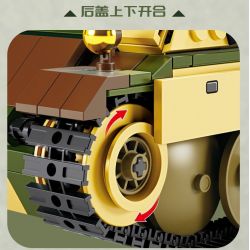Kazi KY82061 82061 PHÁO CHỐNG TĂNG PANTHER G2 CỦA ĐỨC bộ đồ chơi xếp lắp ráp ghép mô hình Military Army G2 CHEETAH TANK Quân Sự Bộ Đội 1420 khối
