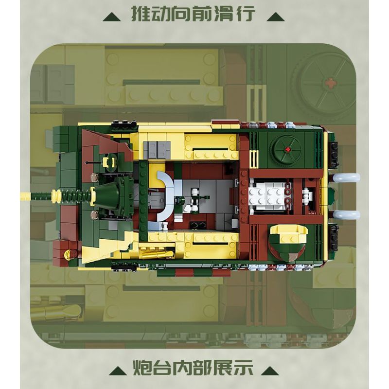 Kazi KY82061 82061 PHÁO CHỐNG TĂNG PANTHER G2 CỦA ĐỨC bộ đồ chơi xếp lắp ráp ghép mô hình Military Army G2 CHEETAH TANK Quân Sự Bộ Đội 1420 khối